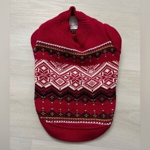 Hanna Andersson Red Holiday Pet Dog Sweater Size XS